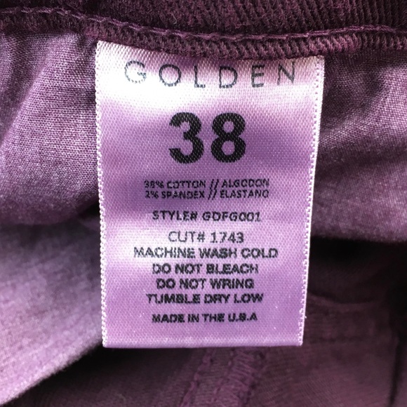 ➡️GOLDEN Distressed Slim Straight in Purple Size 38x33” - Picture 8 of 16